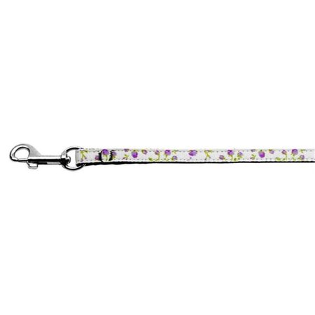 UNCONDITIONAL LOVE Roses Nylon Ribbon Leash Purple .38 wide 6ft Long UN742432